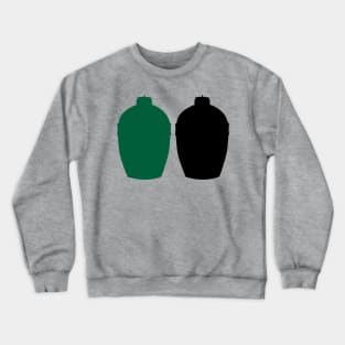 Big Green Egg Colors - Black and Green Crewneck Sweatshirt